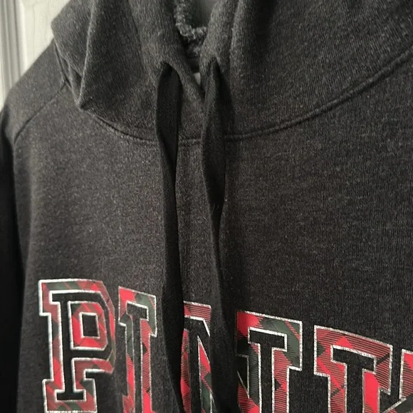 PINK Victorias Secret Oversized Foil Print Hoodie - Picture 3 of 7